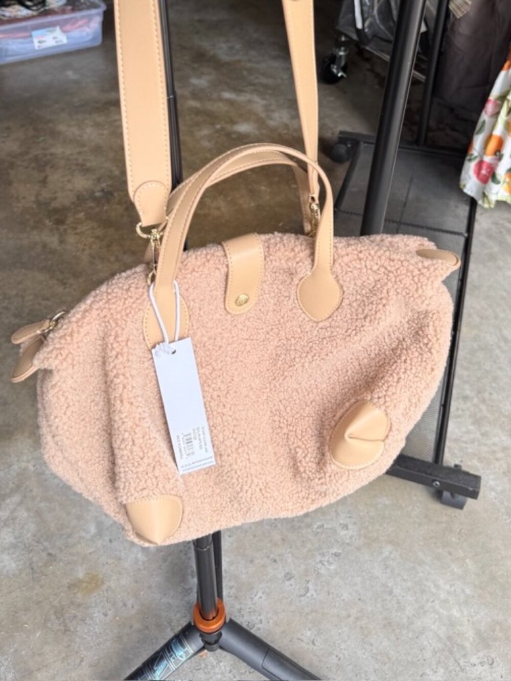 Stoney Clover Lane Cozy Sherpa Pouchette Crossbody Bag 03, NWT $200 Value